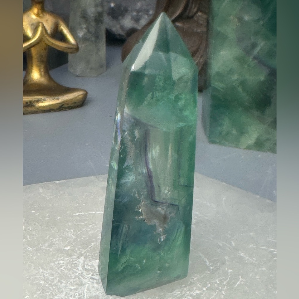 Candy-Colored Fluorite Mini Towers 💚💙💜 | Green Blue Purple Fluorite Crystal FLH